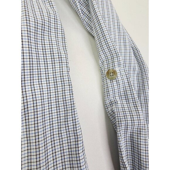 Exofficio Insect Shield Size Medium (8-10) Womens White Blue Brown Check Shirt - Picture 12 of 15